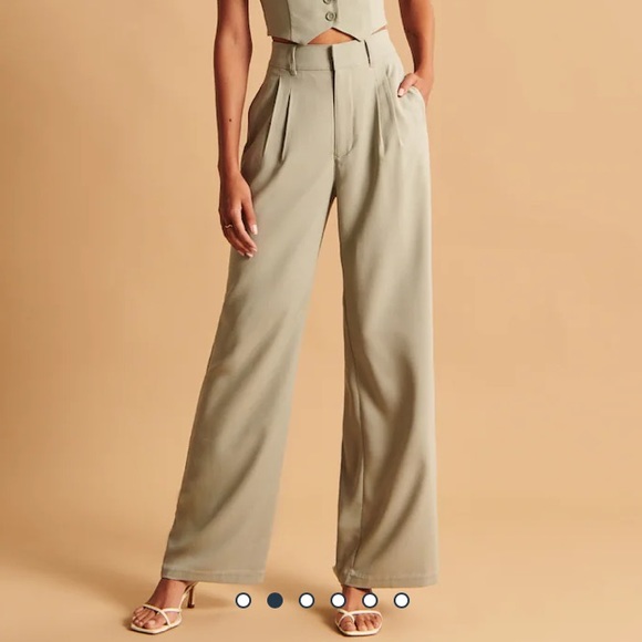 A&F Black Elevated Wide Leg Pants *NWT* - Picture 1 of 6